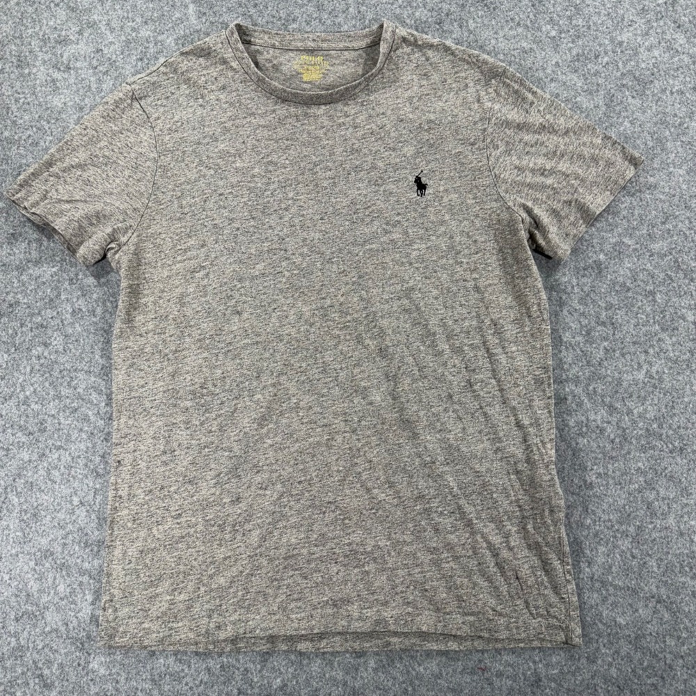 Polo‎ Ralph Lauren Mens Custom Slim Fit T-Shirt Grey Heather Short Sleeve M